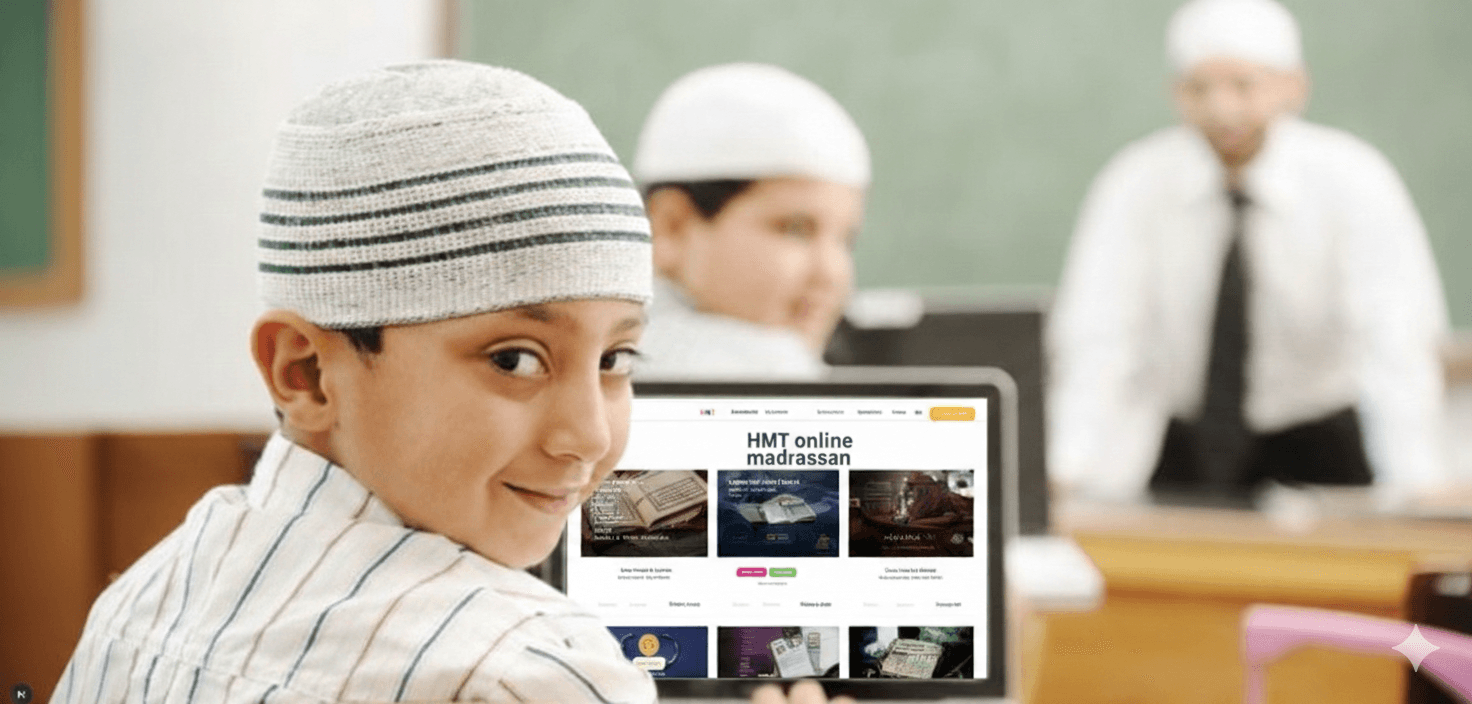 Children learning Islamic studies online